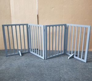 2-Stand Volledig Geassembleerde Houten Pet Poort Voor Honden 4-Panel Puppy Poort Verstelbare Veiligheid Hek Sport Stijl Vrijstaande Indoor Poort - Product Image 4