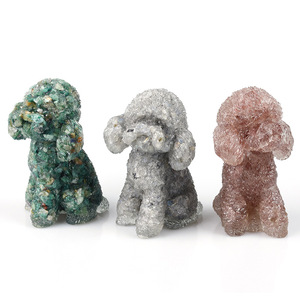 Nieuwe Stijl Natuurlijke Kristal Genezende Energie Amethist Steen Teddyvormige Epoxyhars Kristallen Chips Ambachten Mascotte Voor Dec - Product Image 6