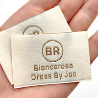 Étiquettes brodées bio personnalisées, étiquettes tissées pour vêtements, étiquettes de col tissées, étiquettes en coton à coudre sur le col