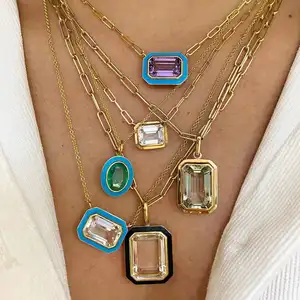 Fashion Jewelry Necklace Gold Short Necklace Women America Gift Chain Party Figure Pendant Necklaces Europe