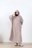 Vêtements de sport modestes pour femmes musulmanes, avec logo personnalisé OEM, longue veste à capuche zippée, pour le sport