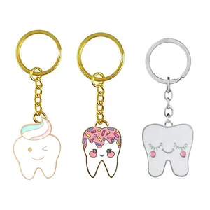 سلسلة مفاتيح معدنية بالمينا مخصصة من المصنع, سلسلة مفاتيح معدنية بالمينا ملائمة لطبيب الأسنان ، سلسلة مفاتيح ، حامل مفاتيح بتصميم مخصص ، سلسلة مفاتيح لطبيب الأسنان