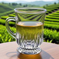 Tasse à thé classique en verre cristal transparent 100ml Smoothie vin et verres réutilisables pour les occasions de Noël en stock