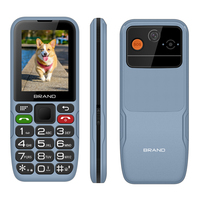 Botón SOS de pantalla de 2,4 pulgadas, teléfonos móviles 4G, teléfono de barra resistente, teléfono móvil básico de fácil uso con Batería grande de 1800mAh, memoria de 48 + 128MB