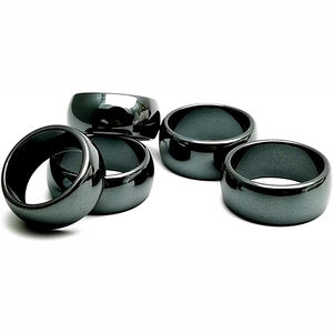 Hämatit-Kuppelring gegen Angstzustände, für das Wurzelchakra, negativen Energieabfluss, Gesundheitsschmuck, Schmerzlinderung, Geschenk für Männer und Frauen - Product Image 2