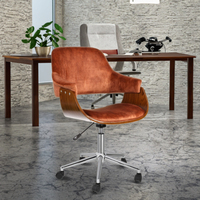 Chaise de bureau de luxe à dossier haut hauteur réglable appui-tête conception pivotante ergonomique moderne matériau en bois pour bureau d'ordinateur de travail