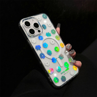 Convient pour IPhone17 Laser Color Changing Phone case N52 Strong Magnetic Attraction 16 Promax15