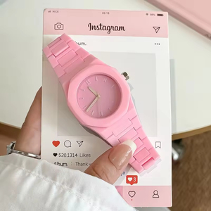 Wholesale Custom Classic Ultra-Thin 40mm Glass Dial Women's Plastic Quartz <b>Watch</b> Arabic Number Vintage Men's <b>Watch</b> Manufacturer - Product Image 3