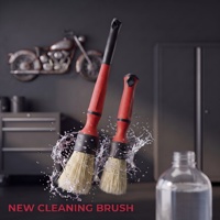 Brosse de nettoyage automobile ergonomique en caoutchouc et plastique XS-R01 avec poils de sanglier doux pour l'intérieur