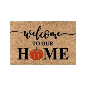 Cangming Halloween Doormat Imitation Coconut Fiber Washable Entryway Mat Anti Slip <b>Pumpkin</b> Pattern - Product Image 4