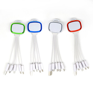 Lulin LED Light 4 en 1 Cargador corto Tipo-C <span class=keywords><strong>Cable</strong></span> USB 20cm Chaqueta TPE Listo para enviar para teléfonos móviles Cables de datos electrónicos - Product Image 2
