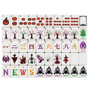 Juego de Mahjong Americano de Lujo en Acrílico para Halloween, con Diseño de Calabaza, Fantasma y Bruja, para Cuatro Jugadores - Product Image 5