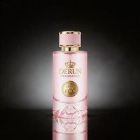 Flacon de parfum en verre cylindrique vide personnalisé, 30 ml, 50 ml, 100 ml, flacon de parfum en verre rose, flacon de parfum personnalisé avec emballage en boîte