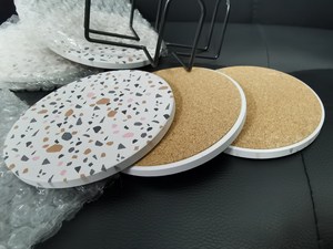 Alfombrilla decorativa para mesa de moda, cerámica personalizada, posavasos de piedra absorbente de estilo mármol con soporte para taza de mesa para beber - Product Image 5