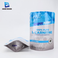 Sacs refermables en plastique personnalisés avec logo du fabricant, résistants à la chaleur, anti-odeurs, durables, pour compléments nutritionnels