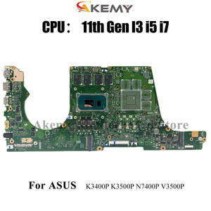 Placa Base para Portátil X7400PA para ASUS X7400P K3400P K3500P N7400P V3500P V3400P X7400PC X7400PE con Procesador <span class=keywords><strong>Intel</strong></span> de 11ª Generación I3 <span class=keywords><strong>I5</strong></span> I7 - Product Image 2