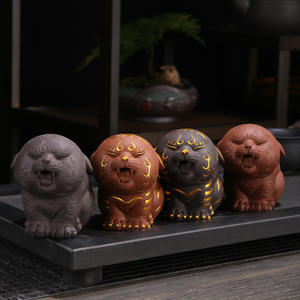 Animal de compagnie en thé Zisha doré, représentant le tigre du <span class=keywords><strong>zodiaque</strong></span> chinois, directement de l'usine, cultivable, <span class=keywords><strong>zen</strong></span>, mignon, pour jouer avec le thé sur la table à thé - Product Image 2
