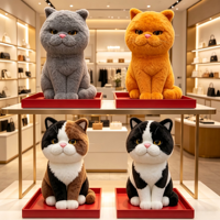 Peluche géante personnalisable chat/chien, jouet interactif sonore, animal en peluche surdimensionné, compagnon pour animaux de compagnie, cadeau