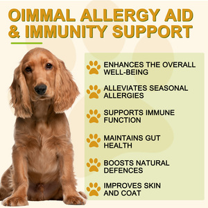 Oimmal 180 Soutien Immunitaire Améliore la Peau et le Pelage Soutient la Fonction Immunitaire Maintient la Santé Intestinale Aide contre les Allergies Comprimés pour Chiens - Product Image 4