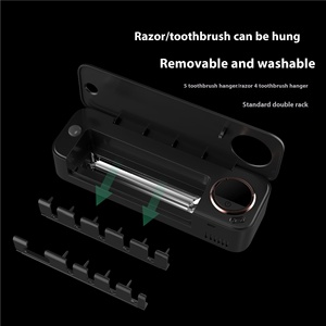 Carepik Bycare Brosse à dents intelligente rechargeable 2 en 1, stérilisateur UV, séchage à l'air, support de rasoir, brosse à dents, écologique - Product Image 4