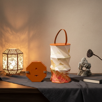 Lampe en papier pliable rechargeable, veilleuse rotative motif Cheval de l'Année, avec design ajouré, cadeaux pour le Festival de la Mi-Automne