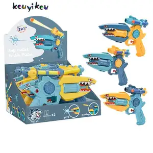 KYK Factory 2024 New Arrival Shark soft shot water gun 6pcs 2 in 1 summer outdoor toy for kids