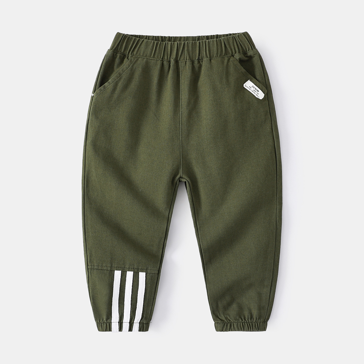 Pantalon vert militaire avec sangles