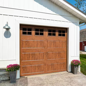 <span class=keywords><strong>Porte</strong></span> de <span class=keywords><strong>garage</strong></span> sectionnelle résidentielle rustique en <span class=keywords><strong>bois</strong></span> et aluminium sur mesure avec ouverture <span class=keywords><strong>motorisée</strong></span> par le haut - Product Image 4