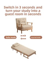 Sofá Cama Plegable Minimalista de Terciopelo, Doble Uso, para Descanso Diurno, Multifuncional, para 3 Personas, para Dormitorio, Sala de Estar, Alquiler