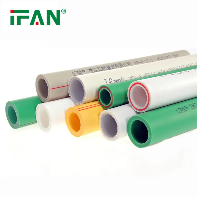 IFAN Precio oficial del fabricante de China de alta presión Plomberie PPR Tuyaux et raccords PPR Pipe PN25 tubo ppr verde Tubos de agua