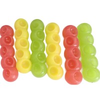 Fabrieksdirect 90g Melk Trekkoord-Balvormige Fruit Gummy Candy Rekbare OEM Private Label Bulk Groothandel Exporteur
