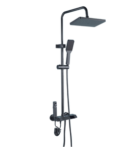 Display digitale controllo della temperatura 4-docce tasti pianoforte moderno supporto da pavimento spazzolato doccia a temperatura costante pressurizzata - Product Image 1