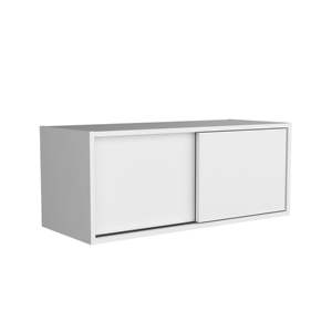 Gabinete de archivo flotante blanco DB con diseño moderno de puerta corredera para uso doméstico o de oficina - Product Image 3
