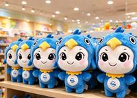 Peluche Mascotte Personnalisée : Adorable Oiseau Bleu en Peluche Douce pour Vitrine de Magasin, Cadeau pour Enfants