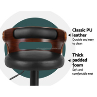 Chaise de bar familiale de style européen, tabouret haut rotatif, chaise de bar de restaurant à dossier confortable