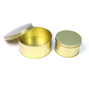Basso MOQ rotondo doppio <span class=keywords><strong>oro</strong></span> biscotti scatola di latta di imballaggio torta da sogno può sicuro cibo rotondo scatola di cioccolato scatola di metallo - Product Image 1