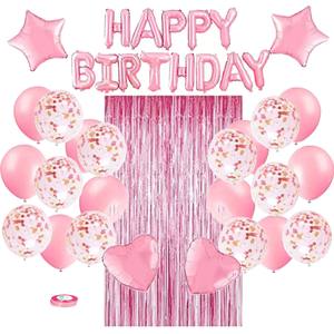 مجموعة بالونات حروف عيد ميلاد سعيد باللون الأرجواني من رقائق البلاستيك المتينة، لافتة مطبوعة بالأشعة فوق البنفسجية وقصاصات ورقية لمستلزمات حفلات أعياد ميلاد المراهقين - Product Image 2