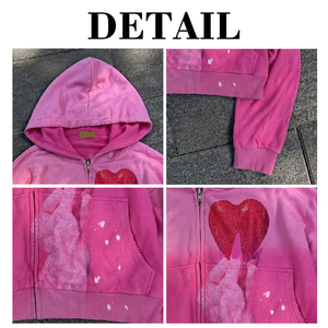 Sudadera con Capucha para Hombre, Personalizada con Impresión DTG, 100% Algodón, Felpa Francesa, Corte Holgado, Lavado Ácido, Efecto Desgastado por el Sol - Product Image 6
