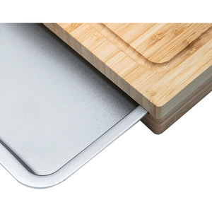 <span class=keywords><strong>Tagliere</strong></span> di bambù con vassoio scorrevole in acciaio inox vassoio per tagliare il vassoio per gli <span class=keywords><strong>scacchi</strong></span> con verdure a base di carne semplicemente lavare - Product Image 5