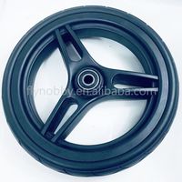 Roues de poussette pour bébé en plastique de 9,5 pouces, pneus en PU avec roulements pour poussette