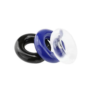 Anneau pénien en silicone noir transparent pour hommes, jouet sexuel pour adultes, retardateur d'éjaculation, vente en gros - Product Image 1