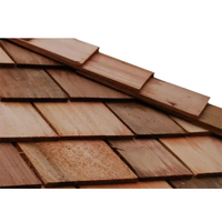 Maßgefertigte Hitzebeständige Holz-Dachschindeln aus Kanadischem Rotzedernholz Stufenförmige Holzdachplatten