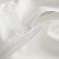 Housse de couette texturée 100 % coton biologique en percale, aspect lin, respirante et douce, avec fermeture éclair – Vente en gros