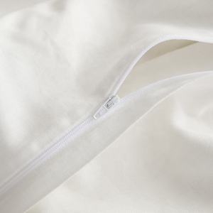 Vente en gros de housse de couette en coton biologique 100% percale, aspect lin, texturée, respirante, douce, ensemble de literie avec fermeture à boutons - Product Image 5