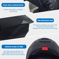 Vente en gros d'usine de casques noirs à double visière Filp up Casques de moto modulaires certifiés ECE