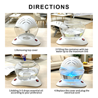 Diffuseur d'huiles essentielles LED électrique en gros, portable, pour la maison, revitalisant d'air et d'eau avec ioniseur, garantie 1 an
