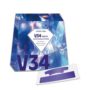 V34 Teeth Whitening <b>Strips</b> Mint Flavor Non-Sensitive Effective Whitening 14 Applications - Product Image 5
