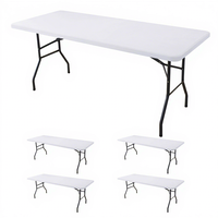 Table pliante en plastique pour l'extérieur, table pliante imperméable, table de plage pour l'extérieur