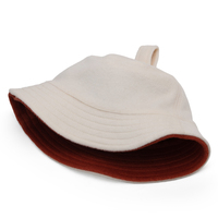 Nouveau design – Lot de 200 chapeaux de sauna en feutre de laine, personnalisables, réversibles blanc-rouge, écologiques, avec boucle