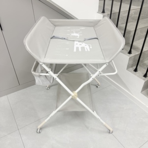 Portable Mobile Baby <strong>Changing</strong> <strong>Table</strong> with Safety Strap and Storage Basket <strong>Folding</strong> Diaper Station for Nursery Newborn Care <strong>Table</strong> - Product Image 2